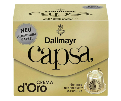 Kawa Dallmayr Kawa CAPSA Nespresso CREMA D'ORO 10x10x0,056g